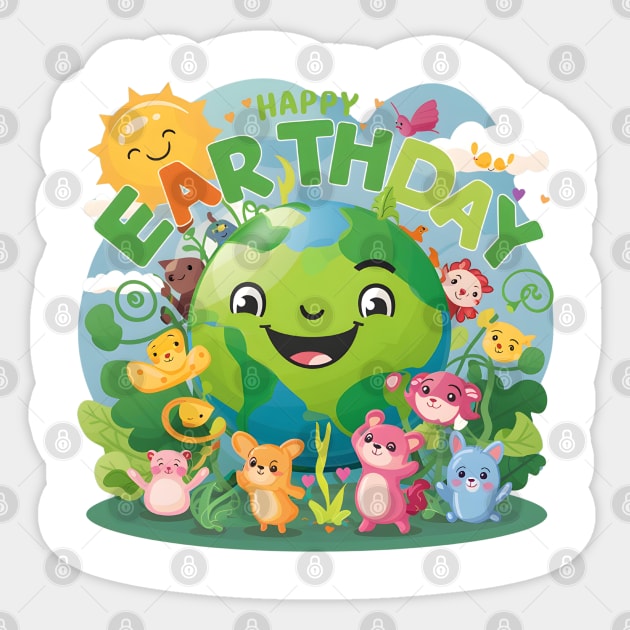 Happy Earthday Sticker by Inktopolis